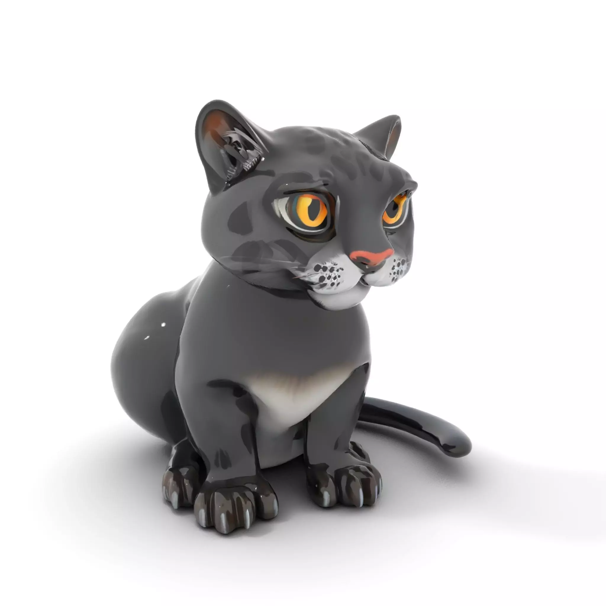 Charming Black Panther model pack Low-poly 3D model_0