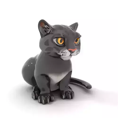Charming Black Panther model pack Low-poly 3D model