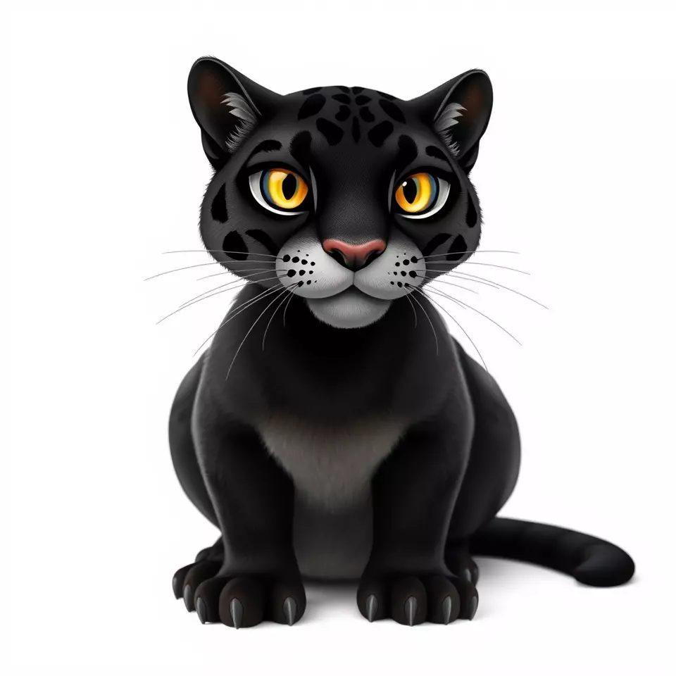 Charming Black Panther model pack Low-poly 3D model_3