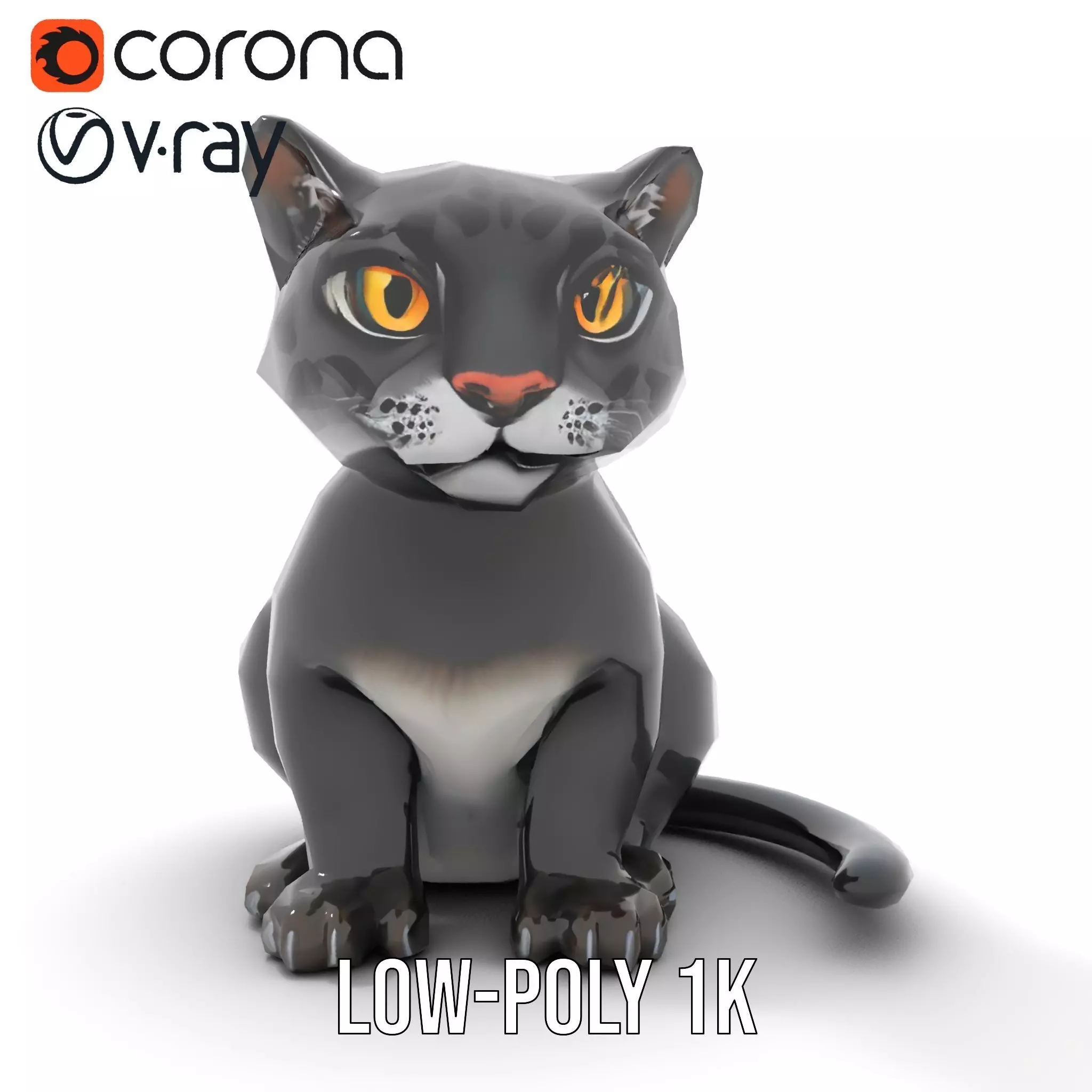 Charming Black Panther model pack Low-poly 3D model_18