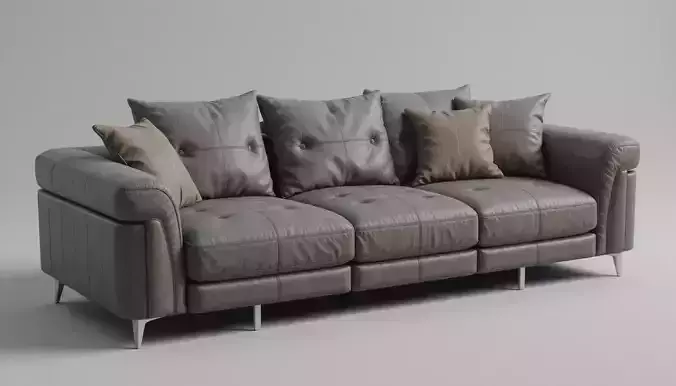 Modern Sofa Set 3D Model Living Room Furniture  High Poly