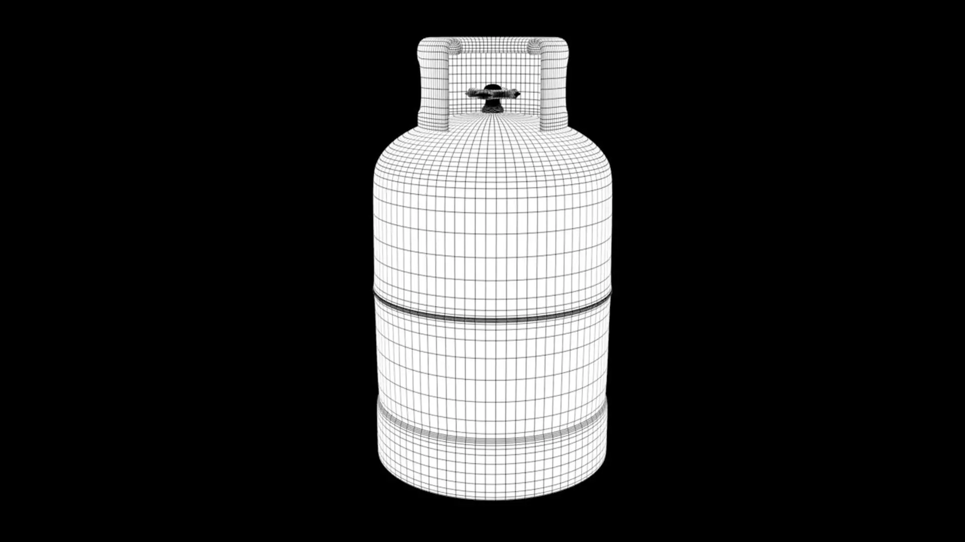Gas Cylinder Low-poly 3D model_5