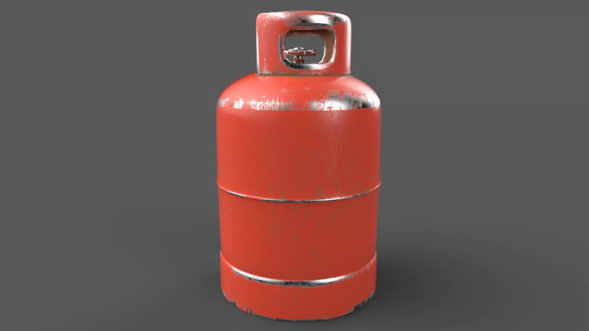 Gas Cylinder Low-poly 3D model_2