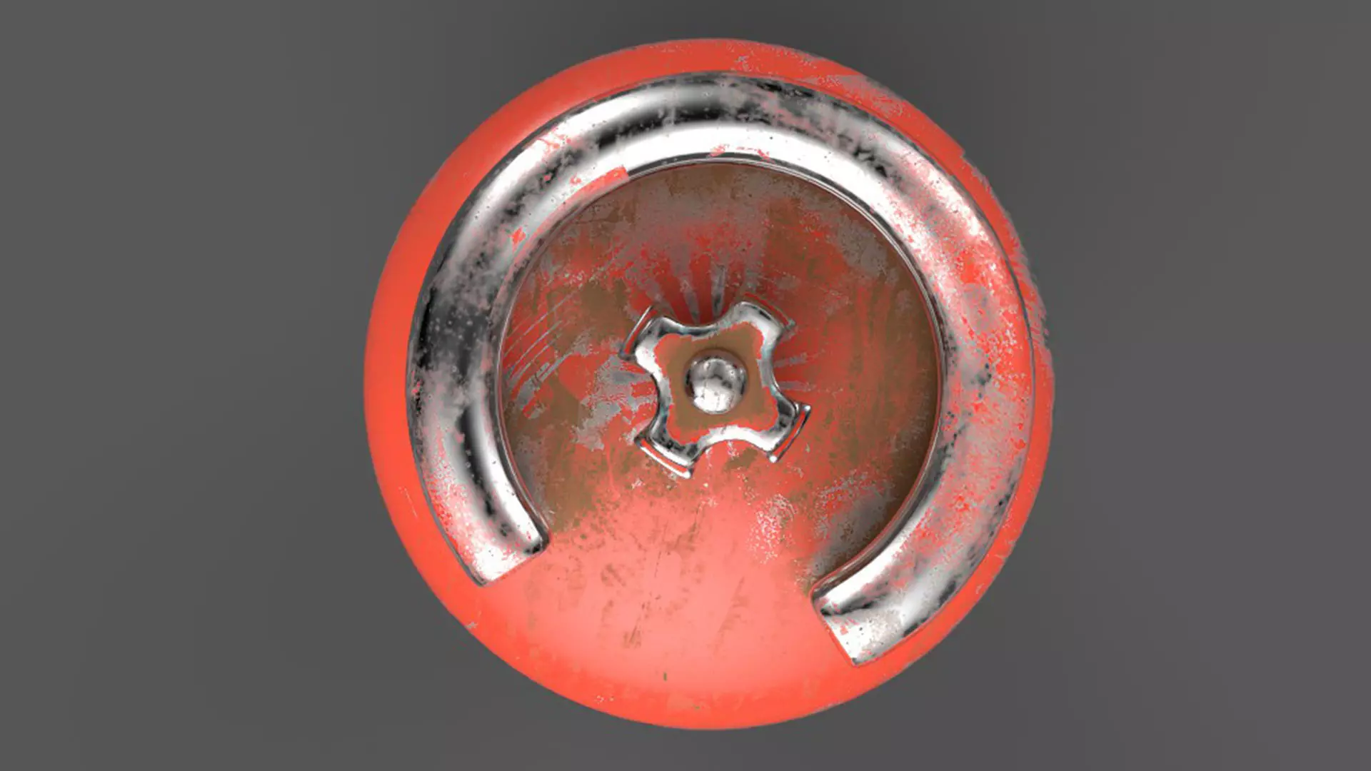 Gas Cylinder Low-poly 3D model_1