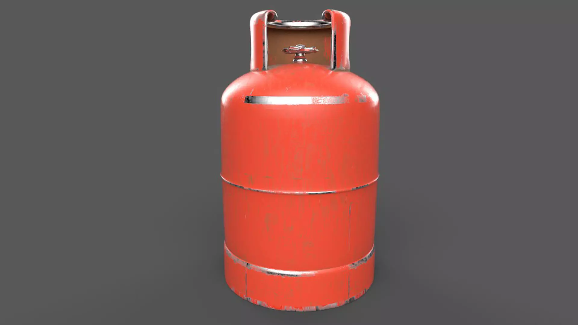 Gas Cylinder Low-poly 3D model_0