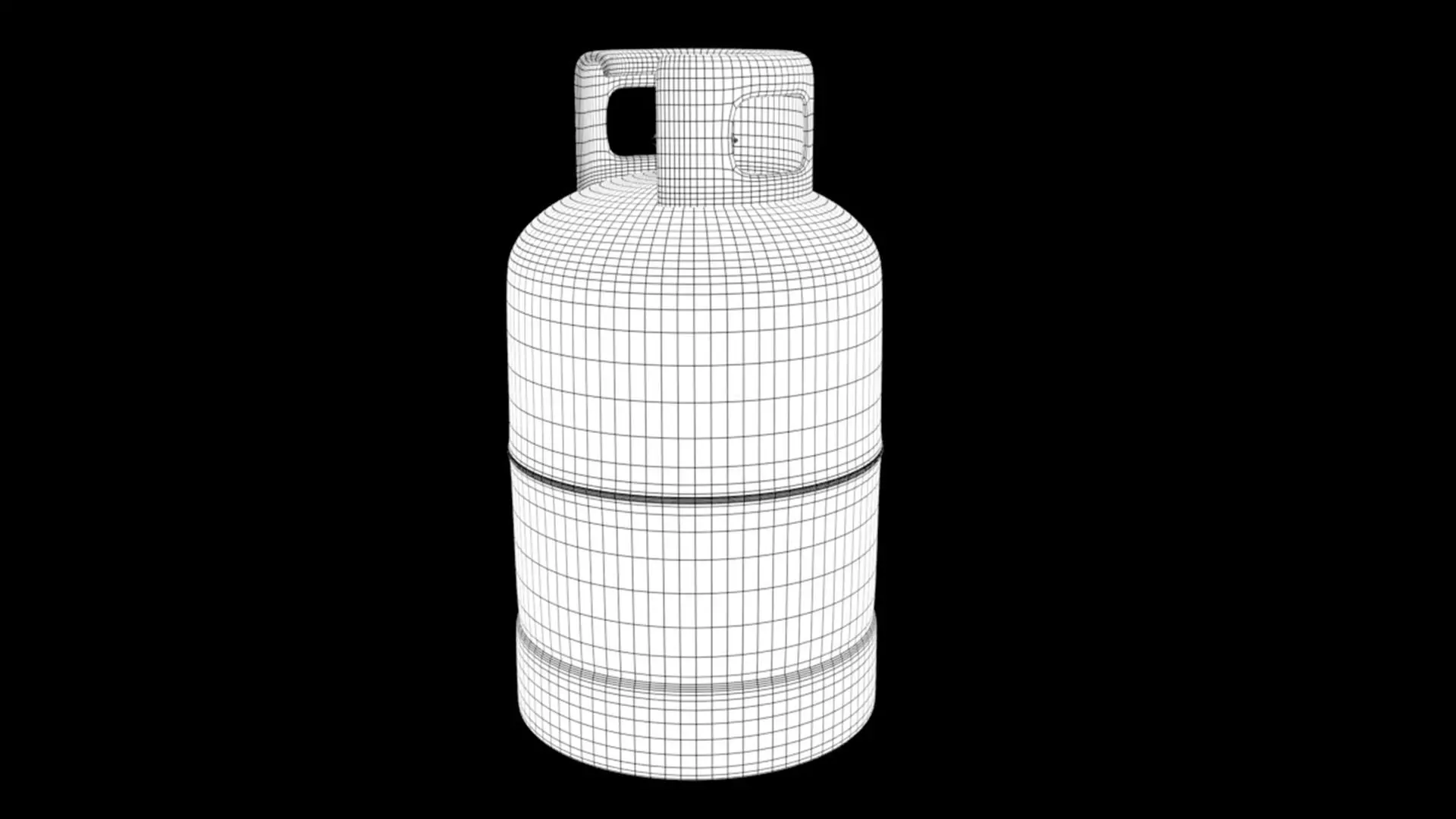 Gas Cylinder Low-poly 3D model_4
