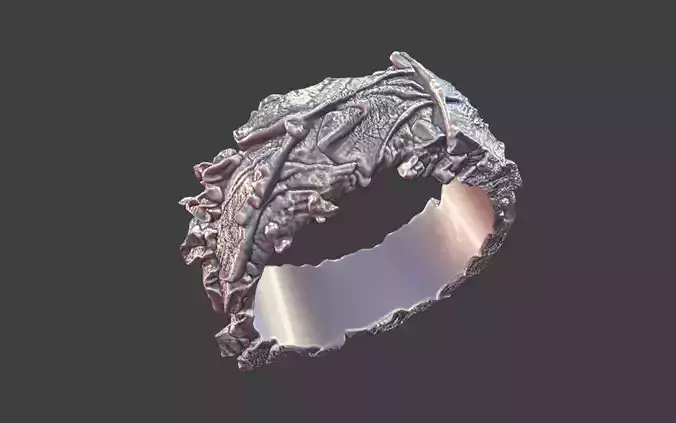 organic rock texture ring v1