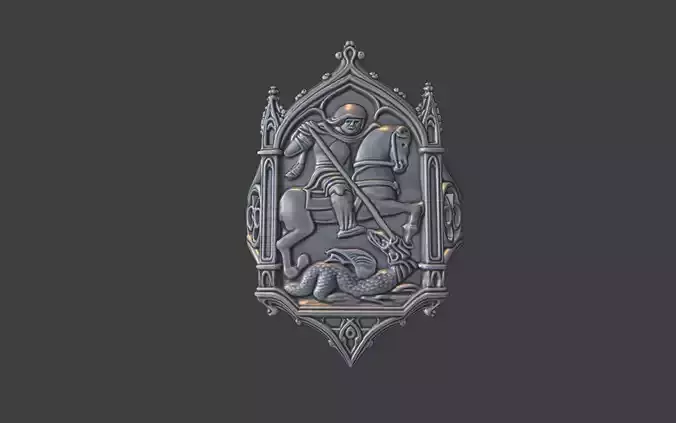 saint george gothic antique ring