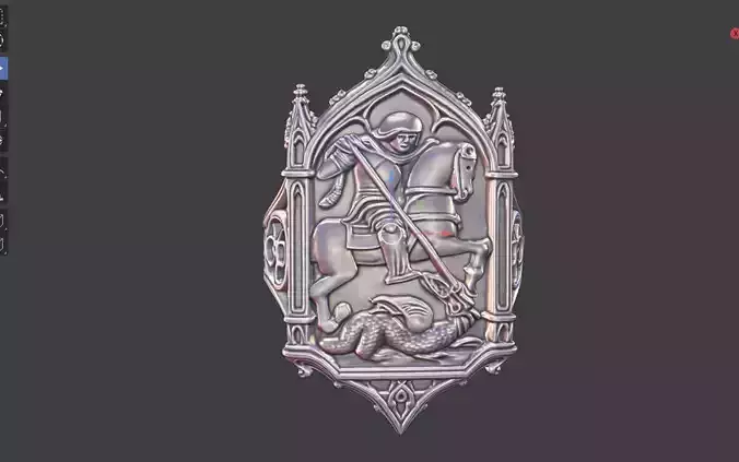 saint george gothic antique ring