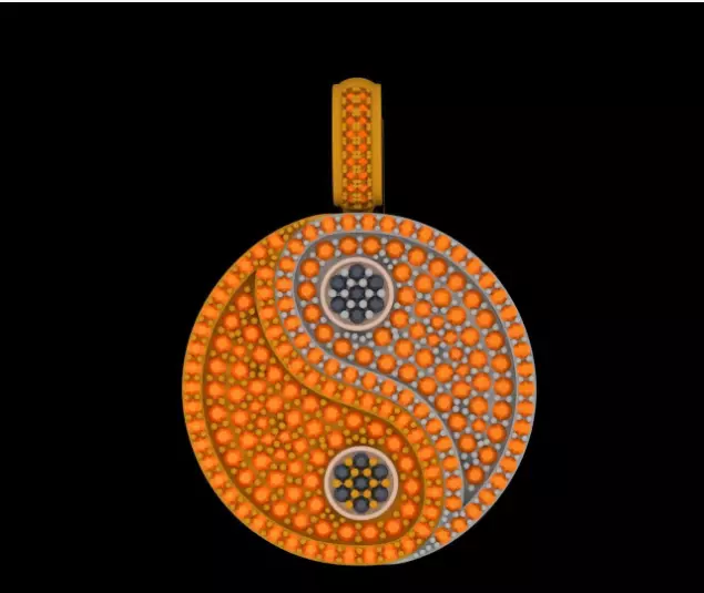 Yin and Yang The Locket 3D print model 3D print model_5