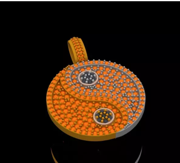 Yin and Yang The Locket 3D print model 3D print model_7