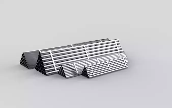 Industrial pipes 3D model