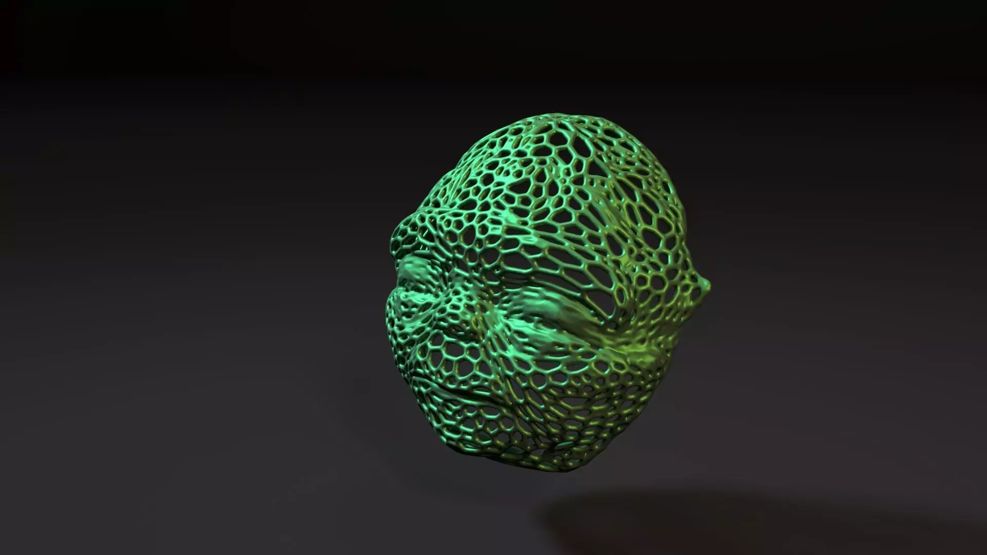 Yoda Mask voronoi 3D print model_1