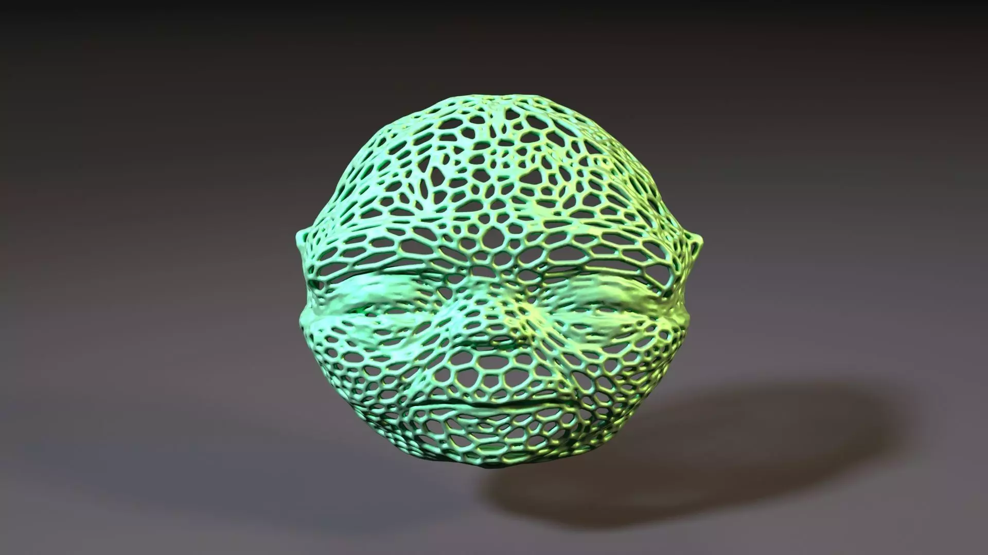 Yoda Mask voronoi 3D print model_0