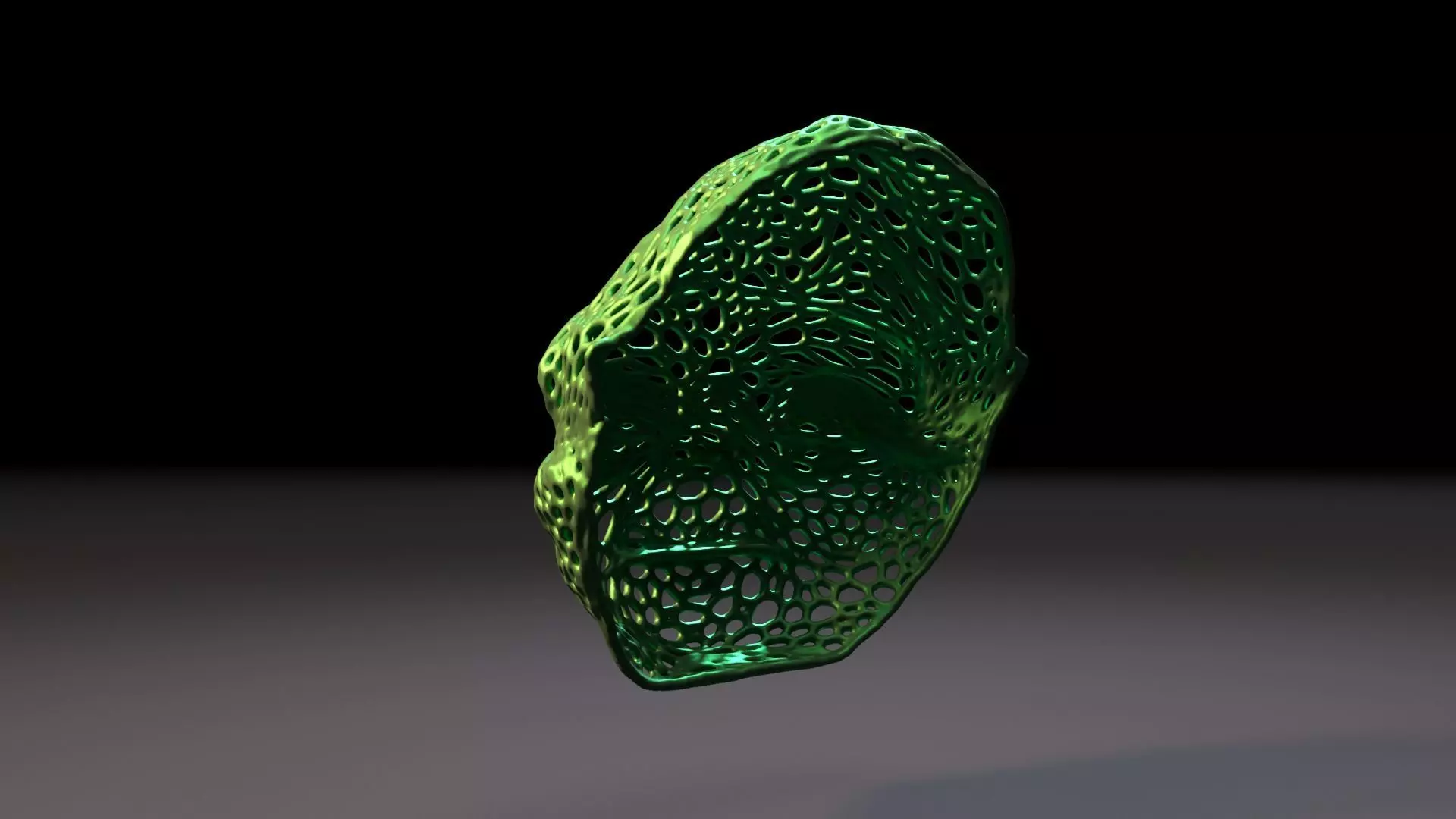 Yoda Mask voronoi 3D print model_3