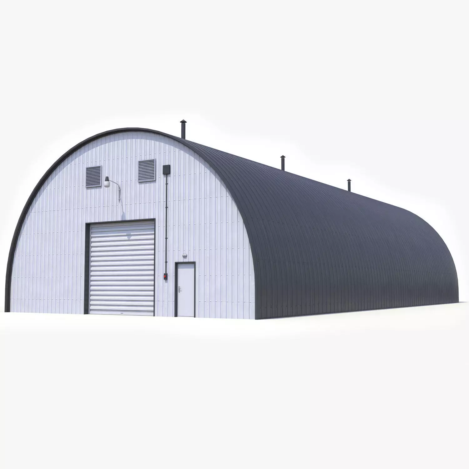 Industrial Hangar PBR Low-poly 3D model_0