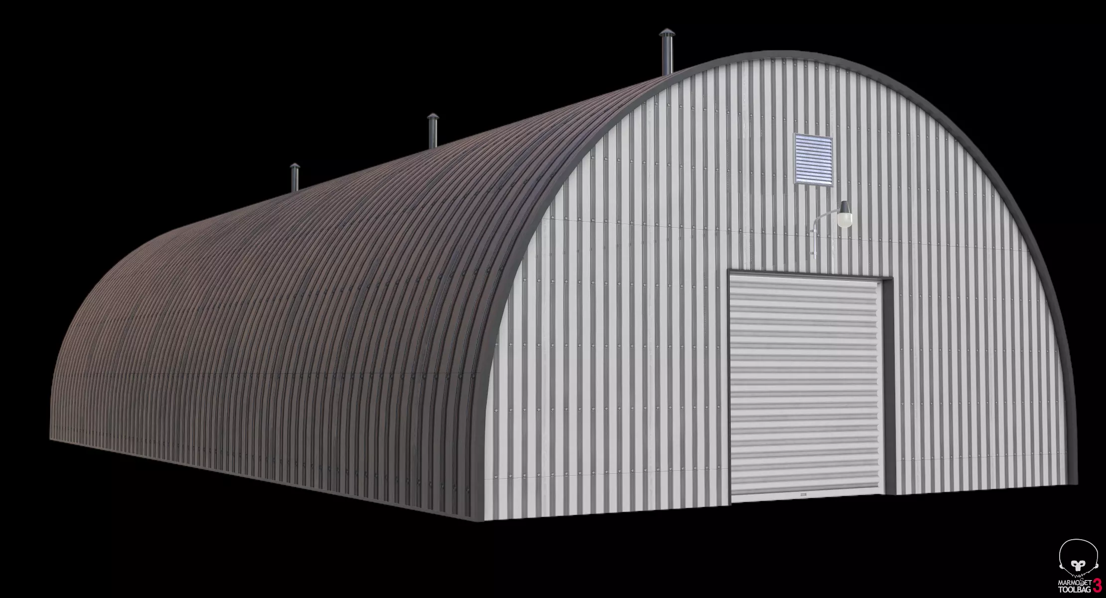 Industrial Hangar PBR Low-poly 3D model_12