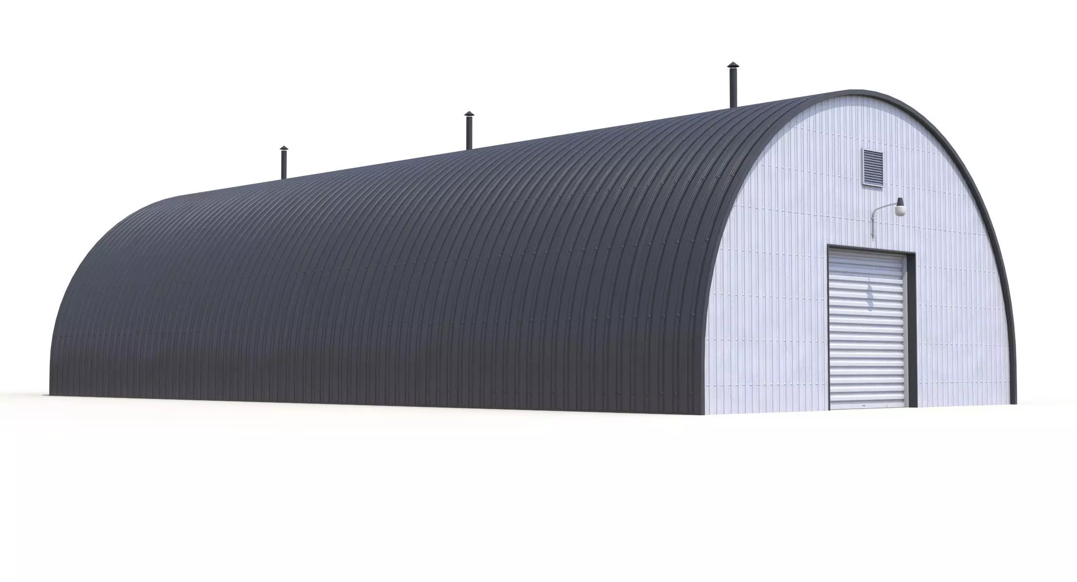 Industrial Hangar PBR Low-poly 3D model_1