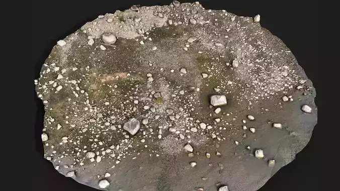 debris cliff stones beach pt4 PBR photogrammetry