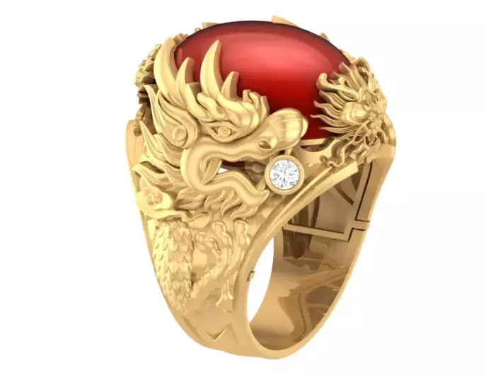 3D print model Dragon ring Free Free 3D print model