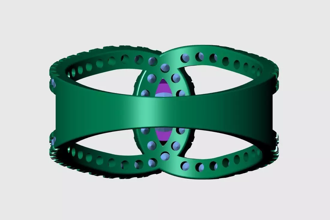 Solitaire ring  3D print model_7