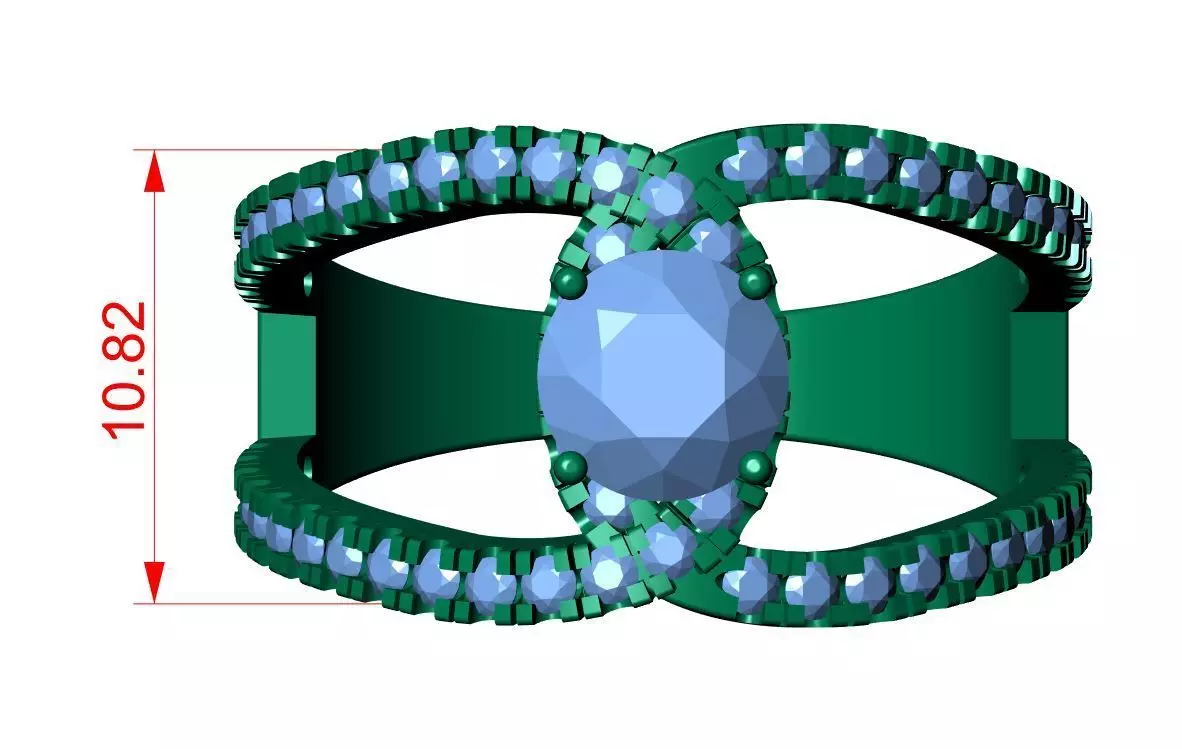 Solitaire ring  3D print model_9