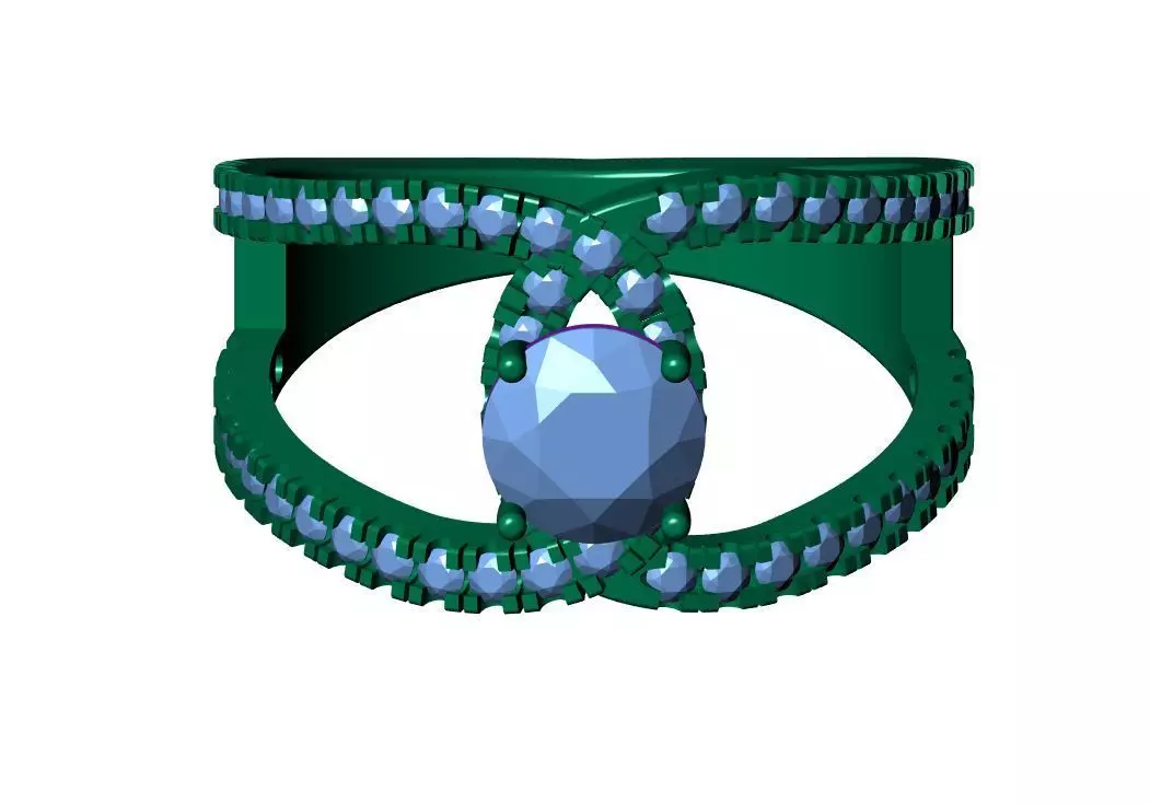 Solitaire ring  3D print model_10