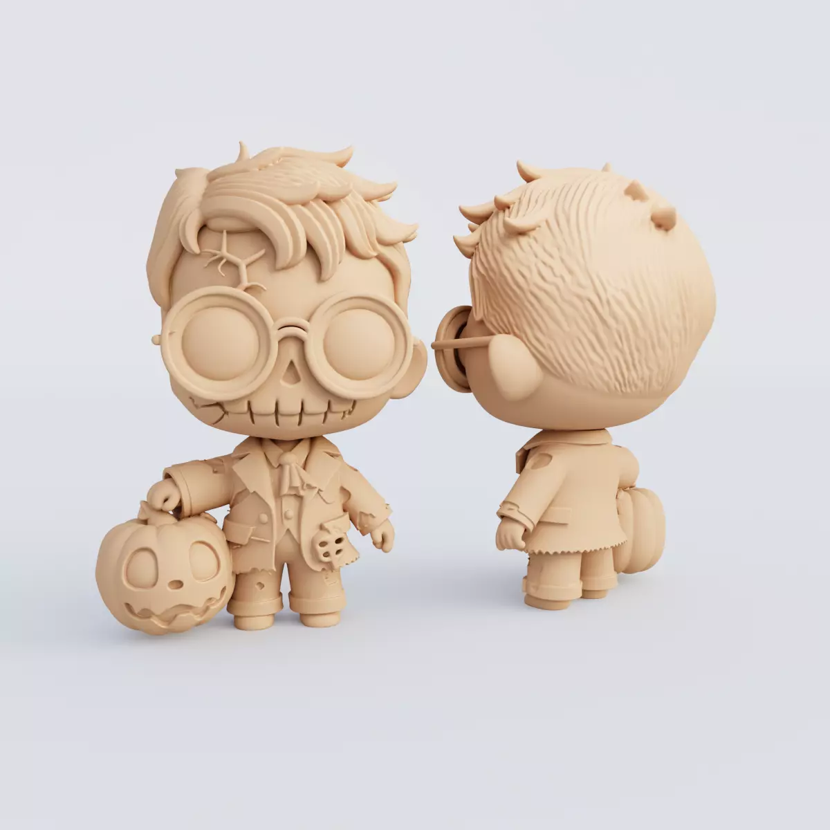 3D Printable Halloween Figurine Set STL Format 3D print model_3