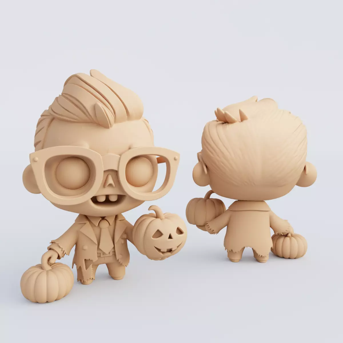 3D Printable Halloween Figurine Set STL Format 3D print model_8