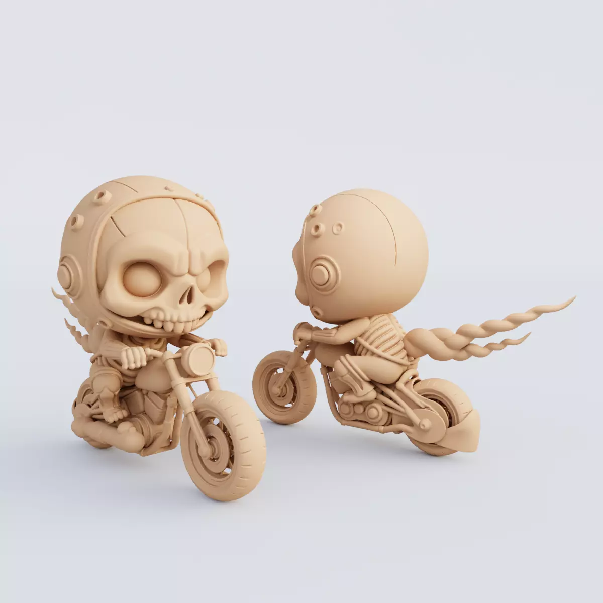 3D Printable Halloween Figurine Set STL Format 3D print model_4