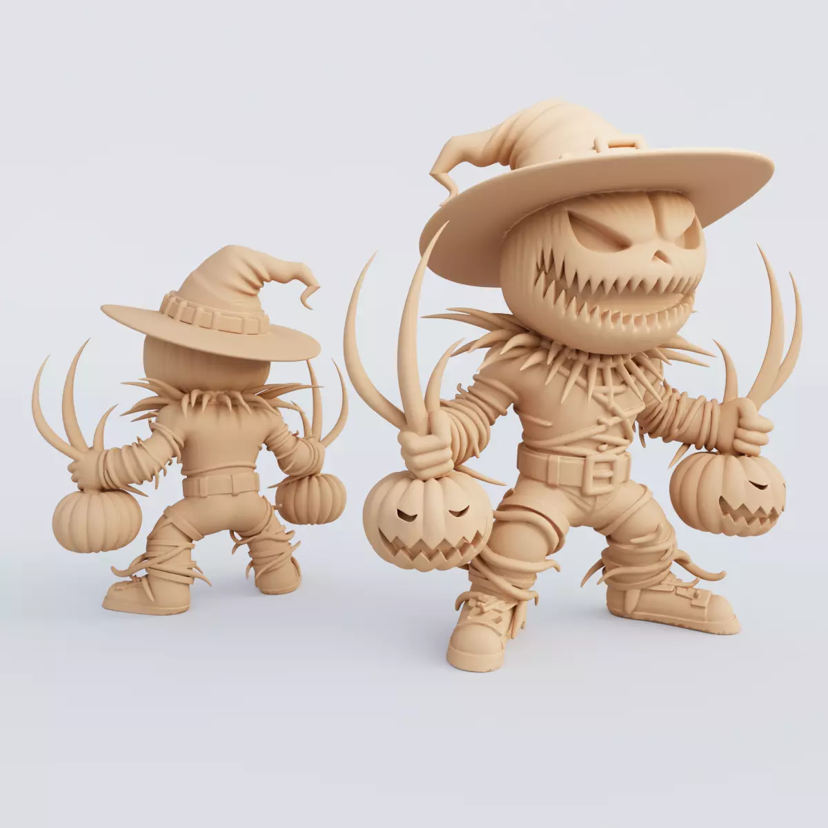 3D Printable Halloween Figurine Set STL Format 3D print model_10