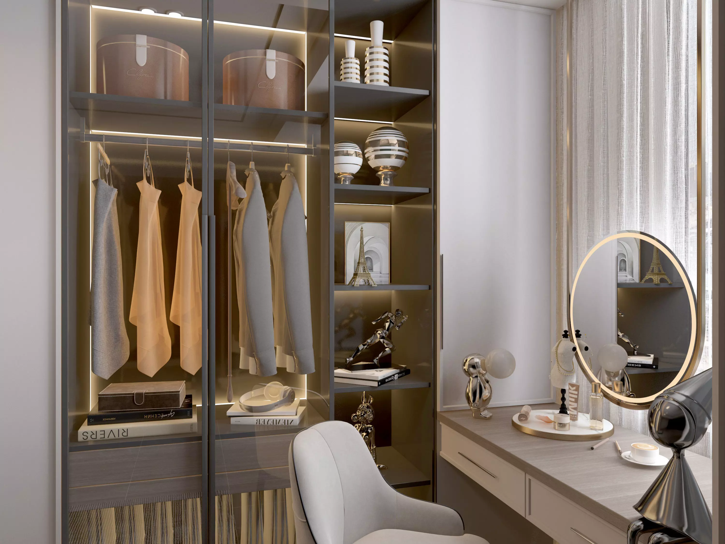 Italian style cloakroom 03 3D model_4