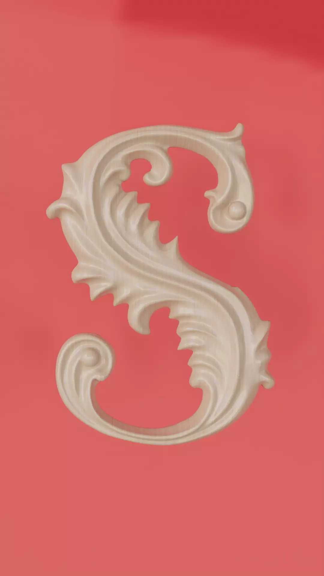 a-z One Sided BaroqueStyleLowerCaseLetters03 3D model_9