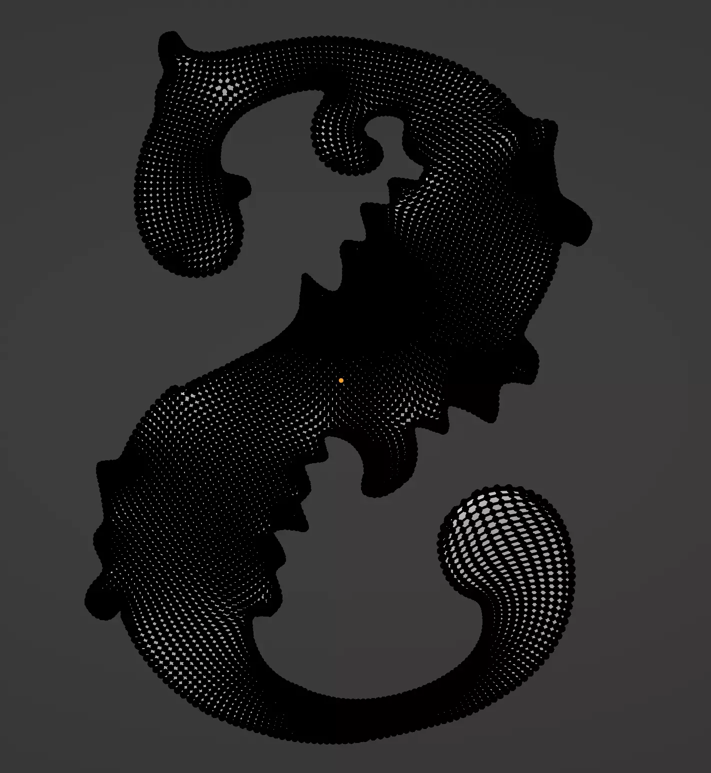 a-z One Sided BaroqueStyleLowerCaseLetters03 3D model_8