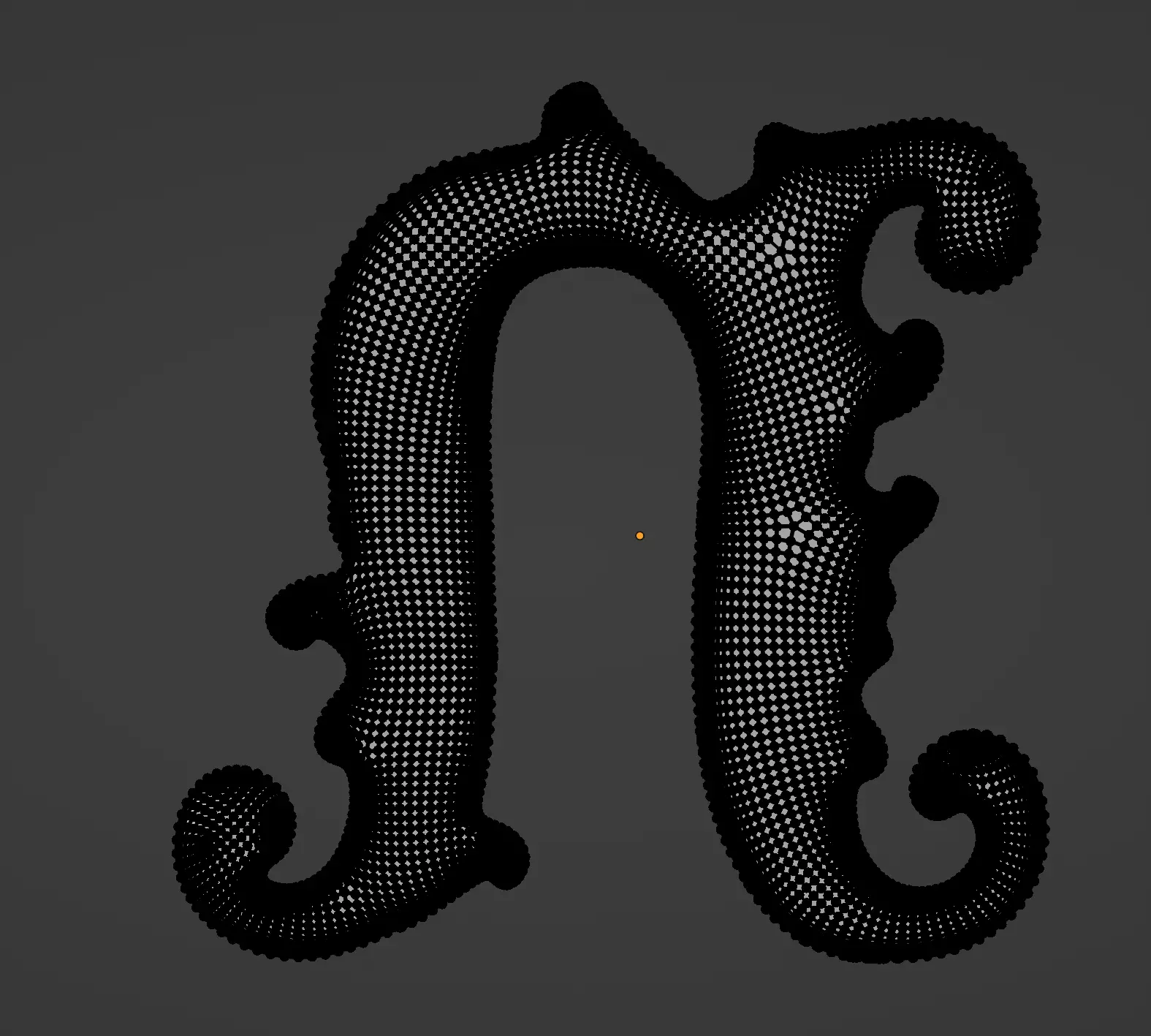 a-z One Sided BaroqueStyleLowerCaseLetters03 3D model_7