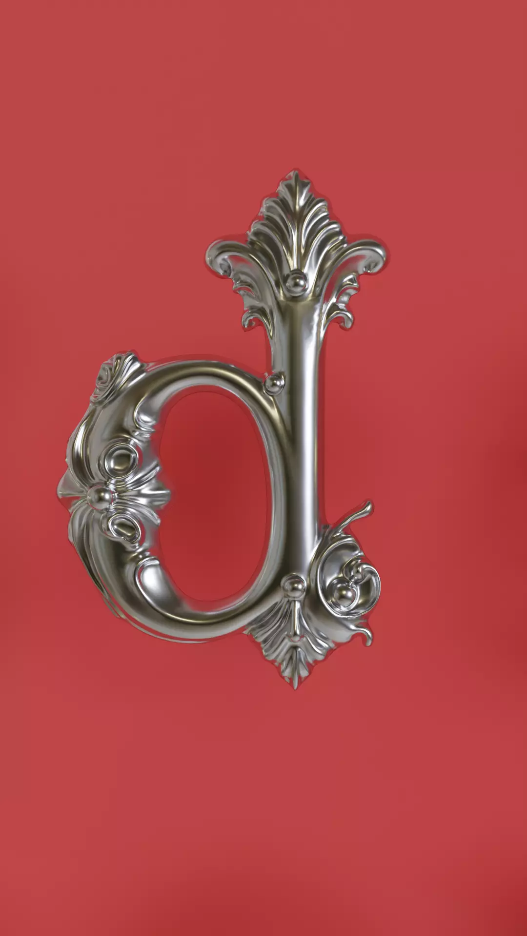 a-z One Sided BaroqueStyleLowerCaseLetters03 3D model_5