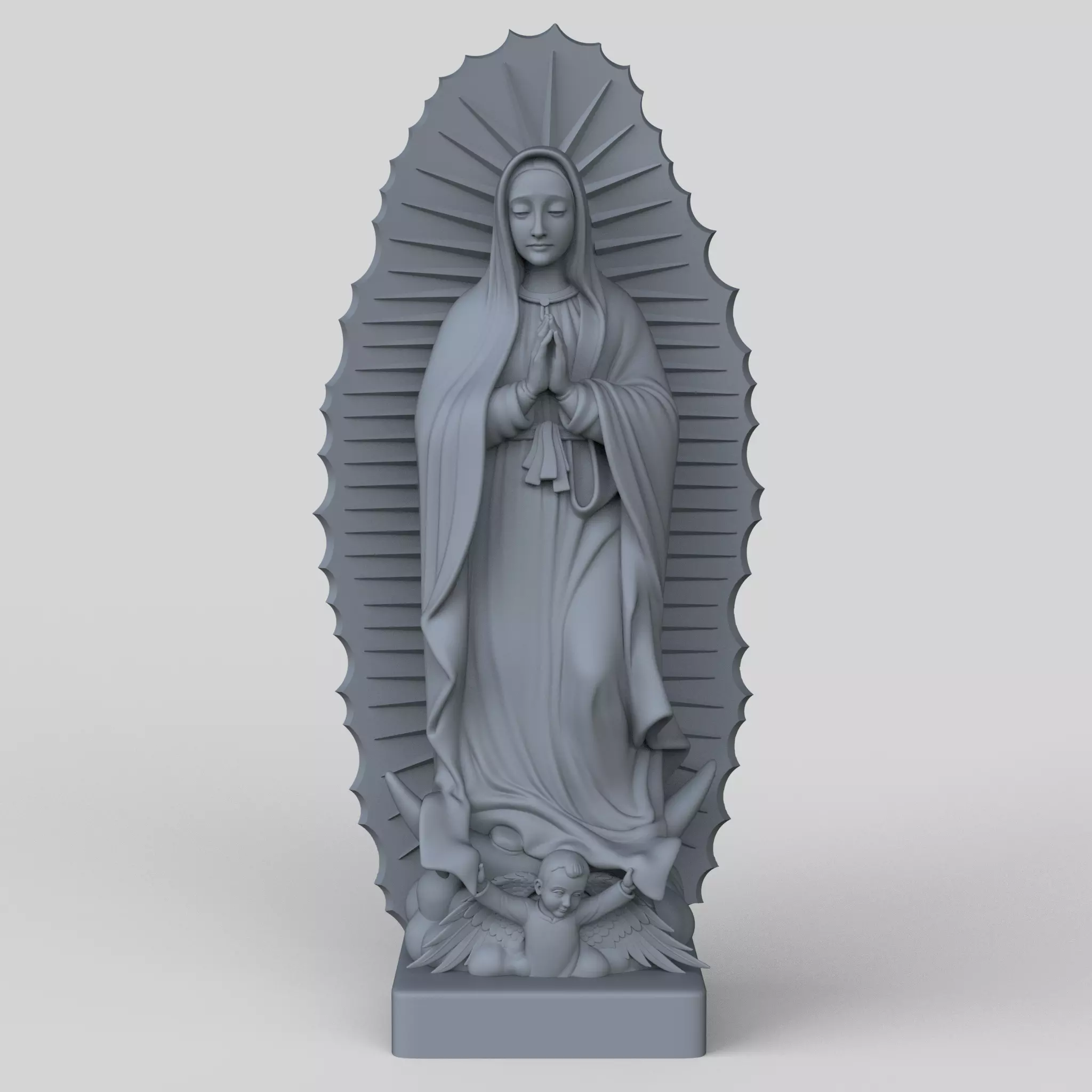 Virgin of Guadalupe 3D print model_4