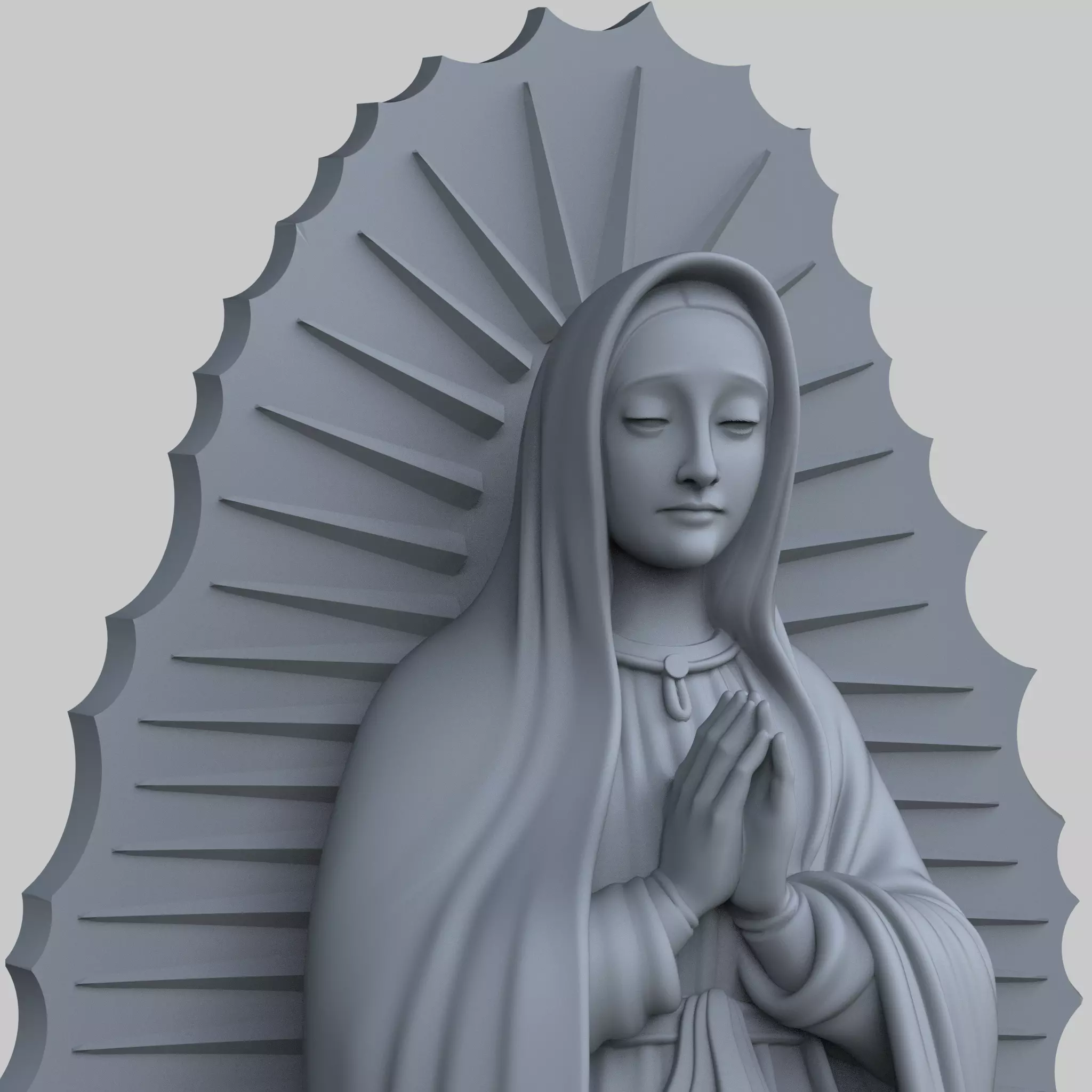 Virgin of Guadalupe 3D print model_0