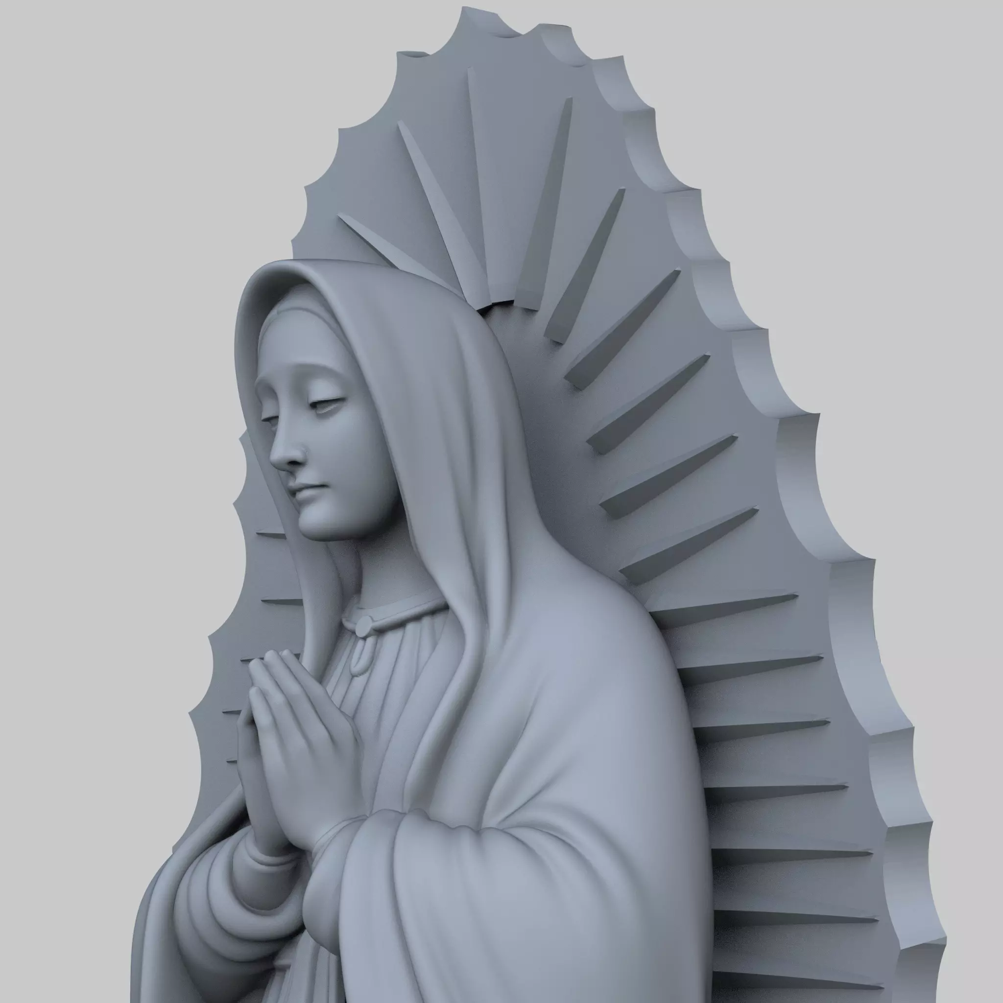 Virgin of Guadalupe 3D print model_1