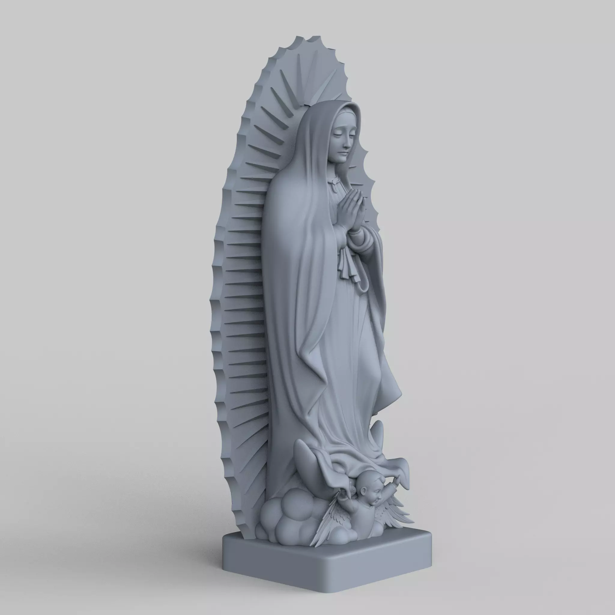 Virgin of Guadalupe 3D print model_2