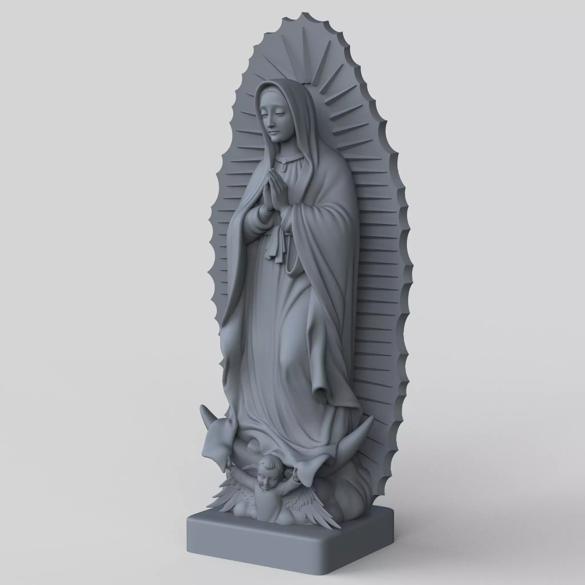 Virgin of Guadalupe 3D print model_5