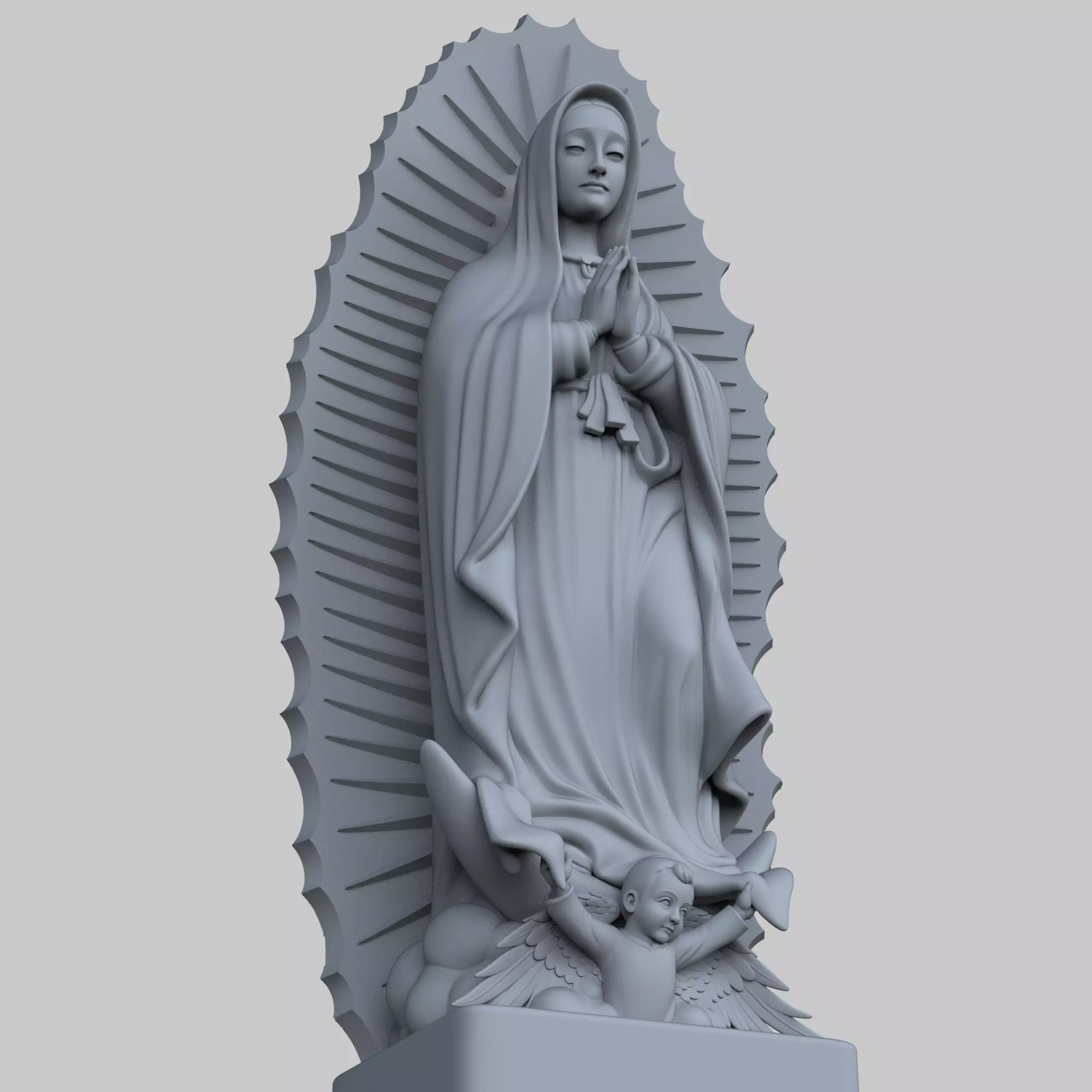 Virgin of Guadalupe 3D print model_3