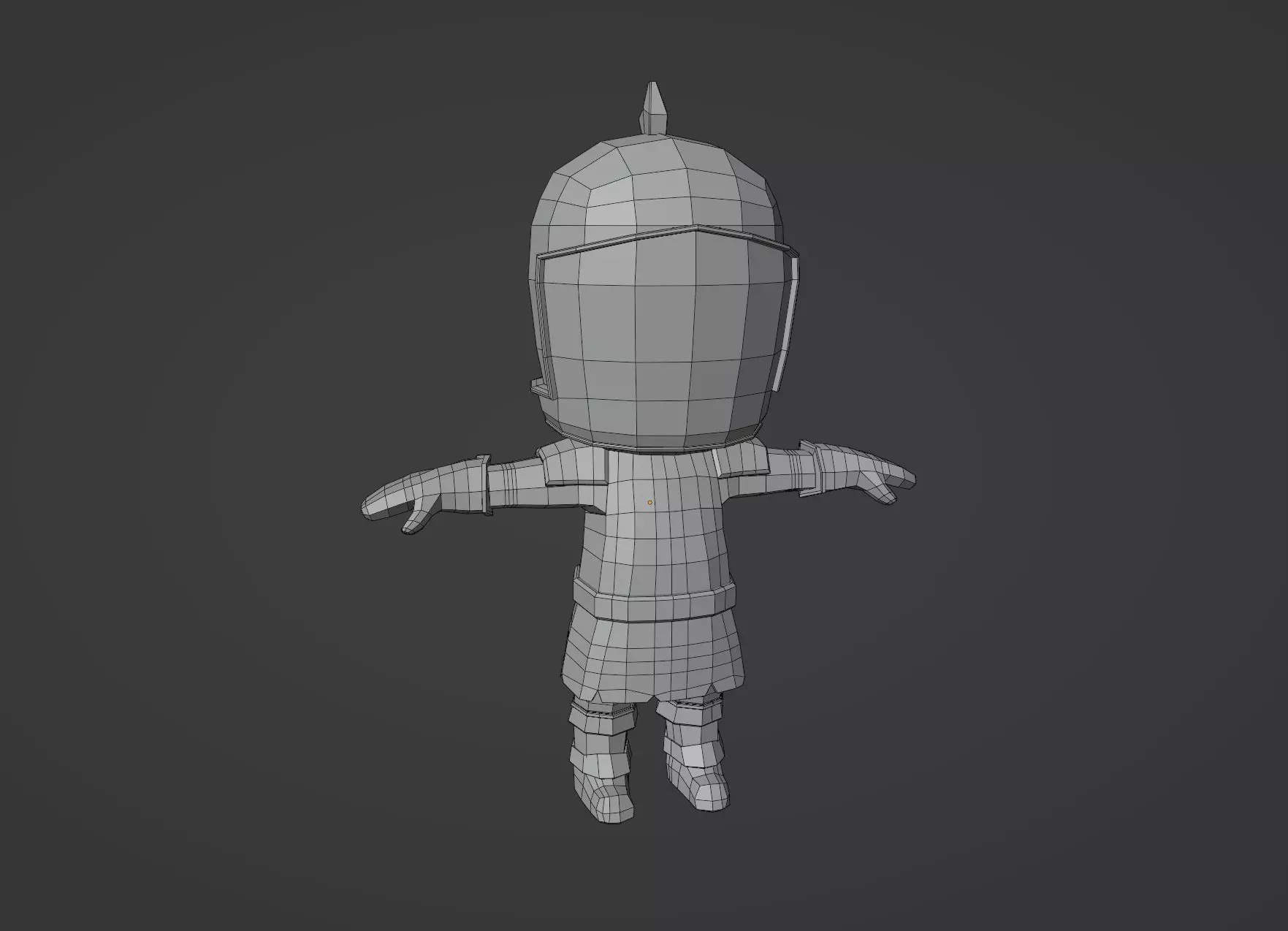 Low Poly stylized Knight Character Low-poly 3D model_6