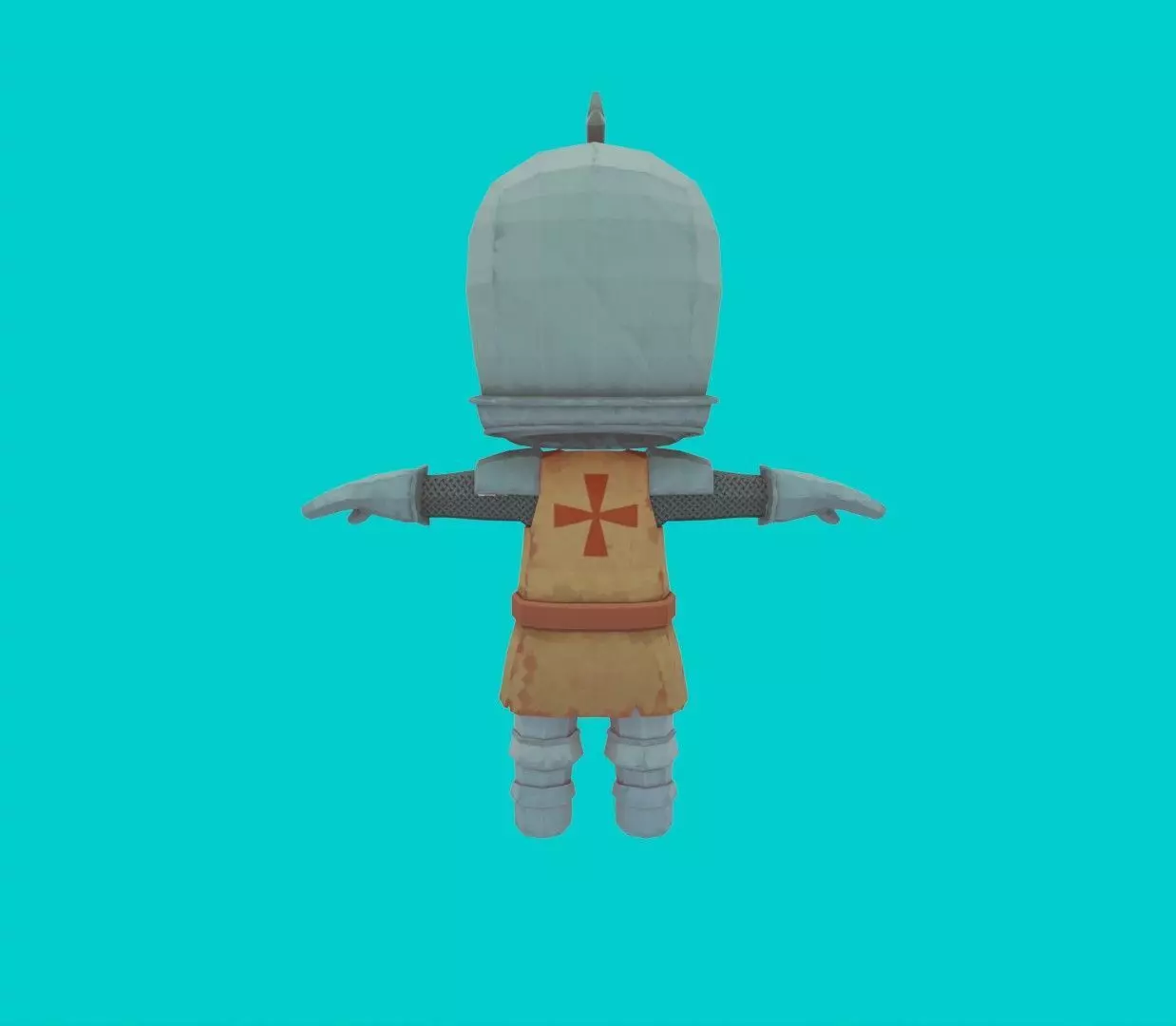 Low Poly stylized Knight Character Low-poly 3D model_3