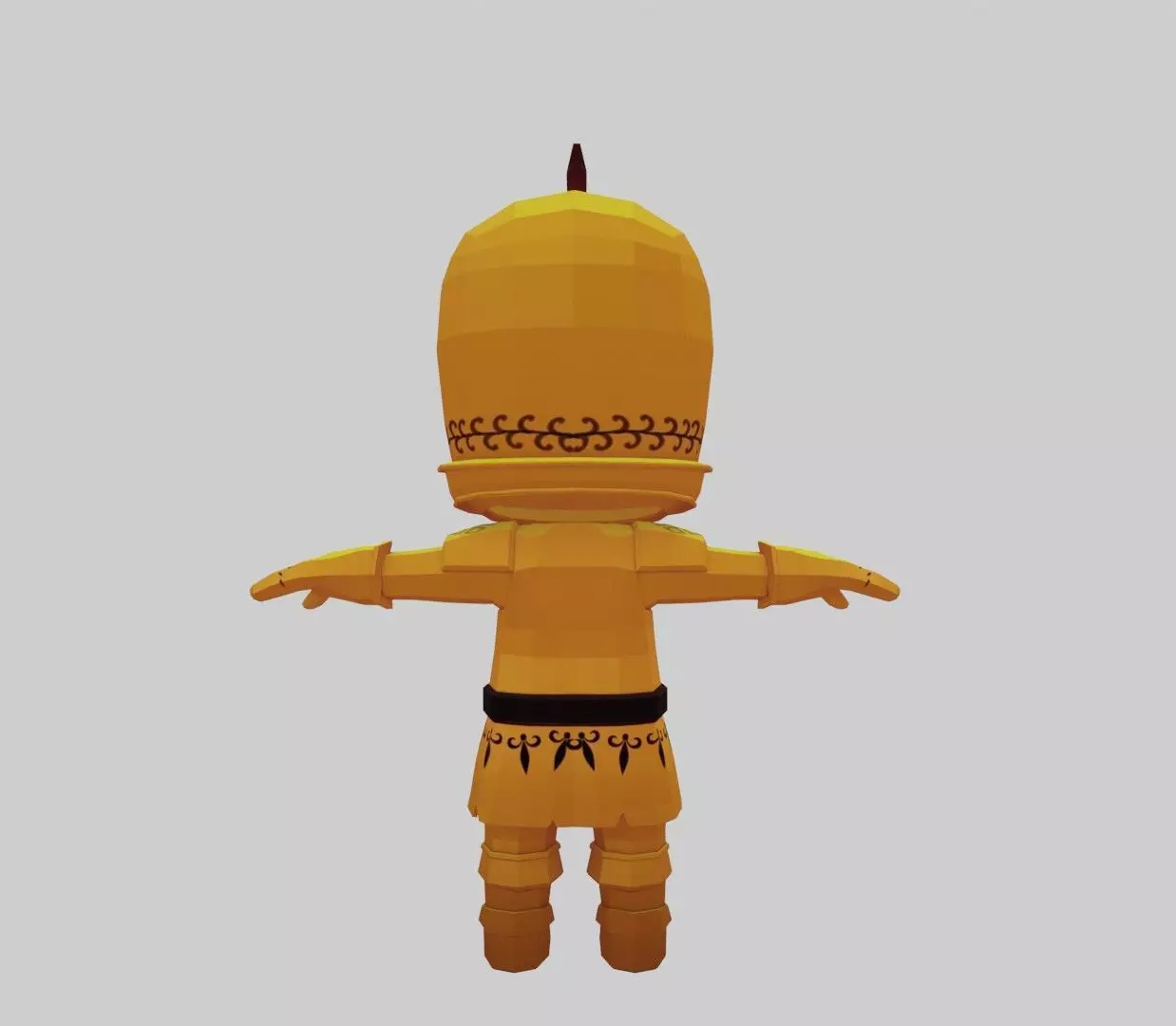 Low Poly stylized Knight Character Low-poly 3D model_9