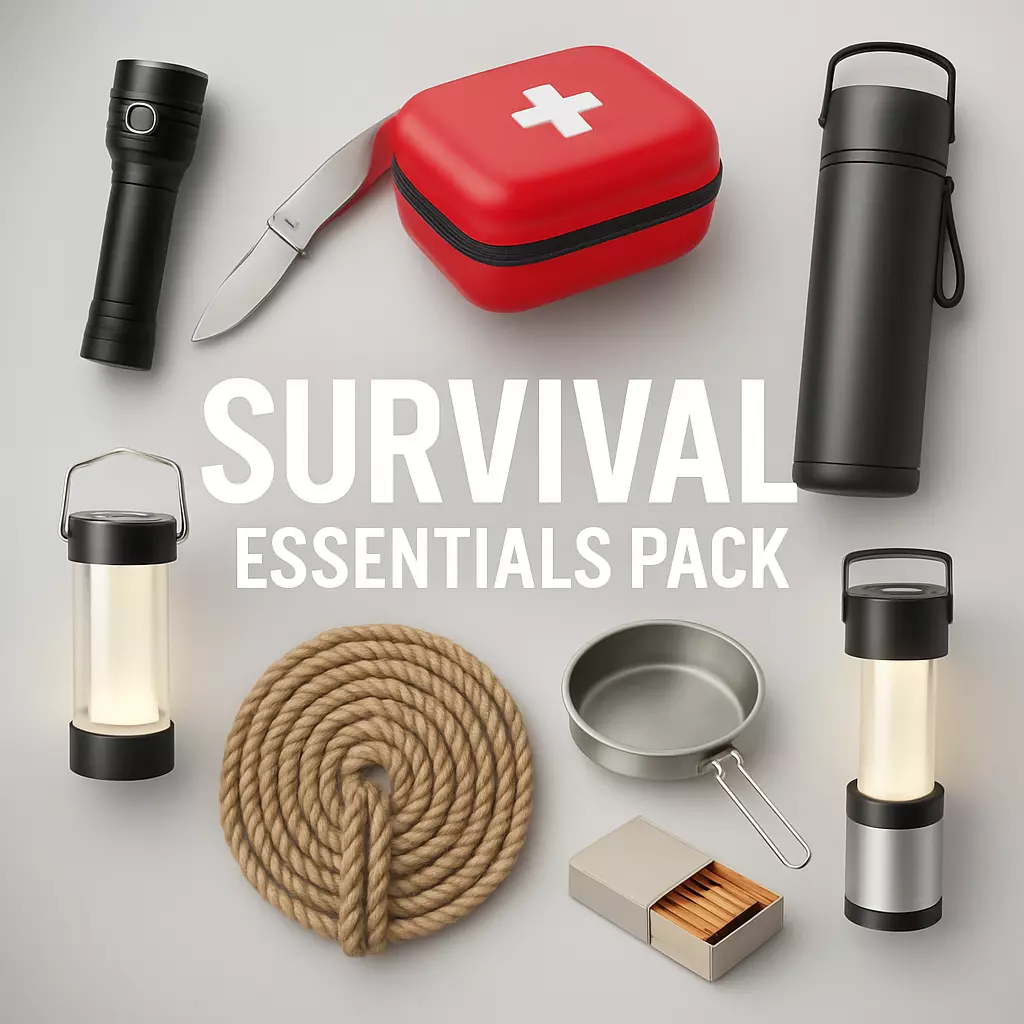 Survival Essential 3D Pack 8 Models Low and High Poly Model Low-poly 3D model_0