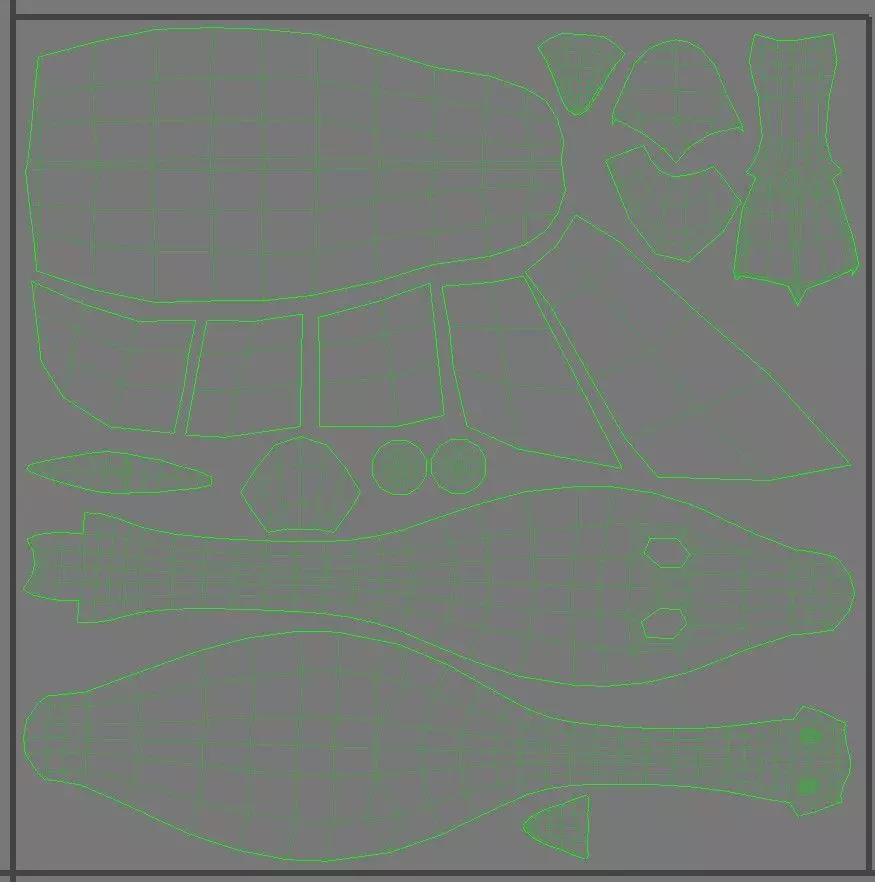 Swan Goose Low-poly 3D model_20