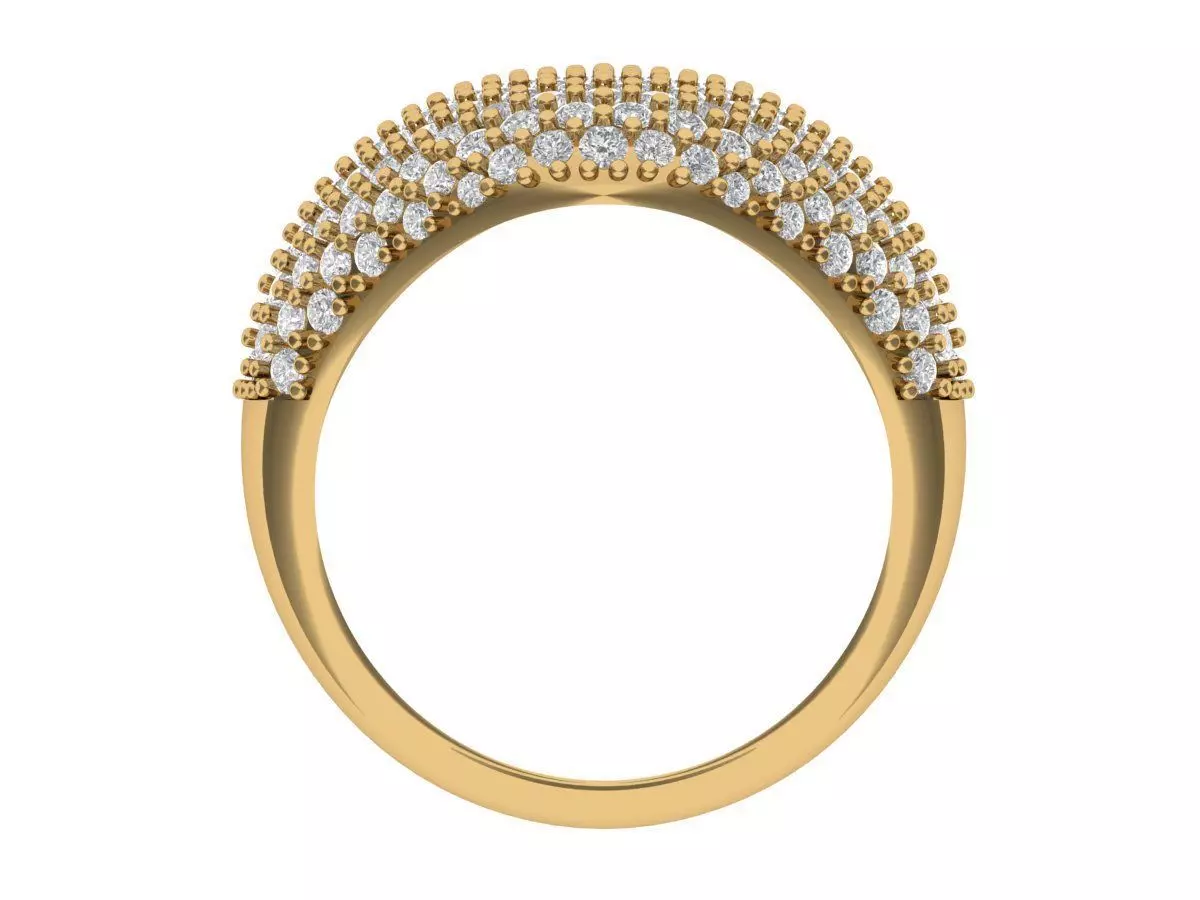 Solitaire ring 3D print model_2