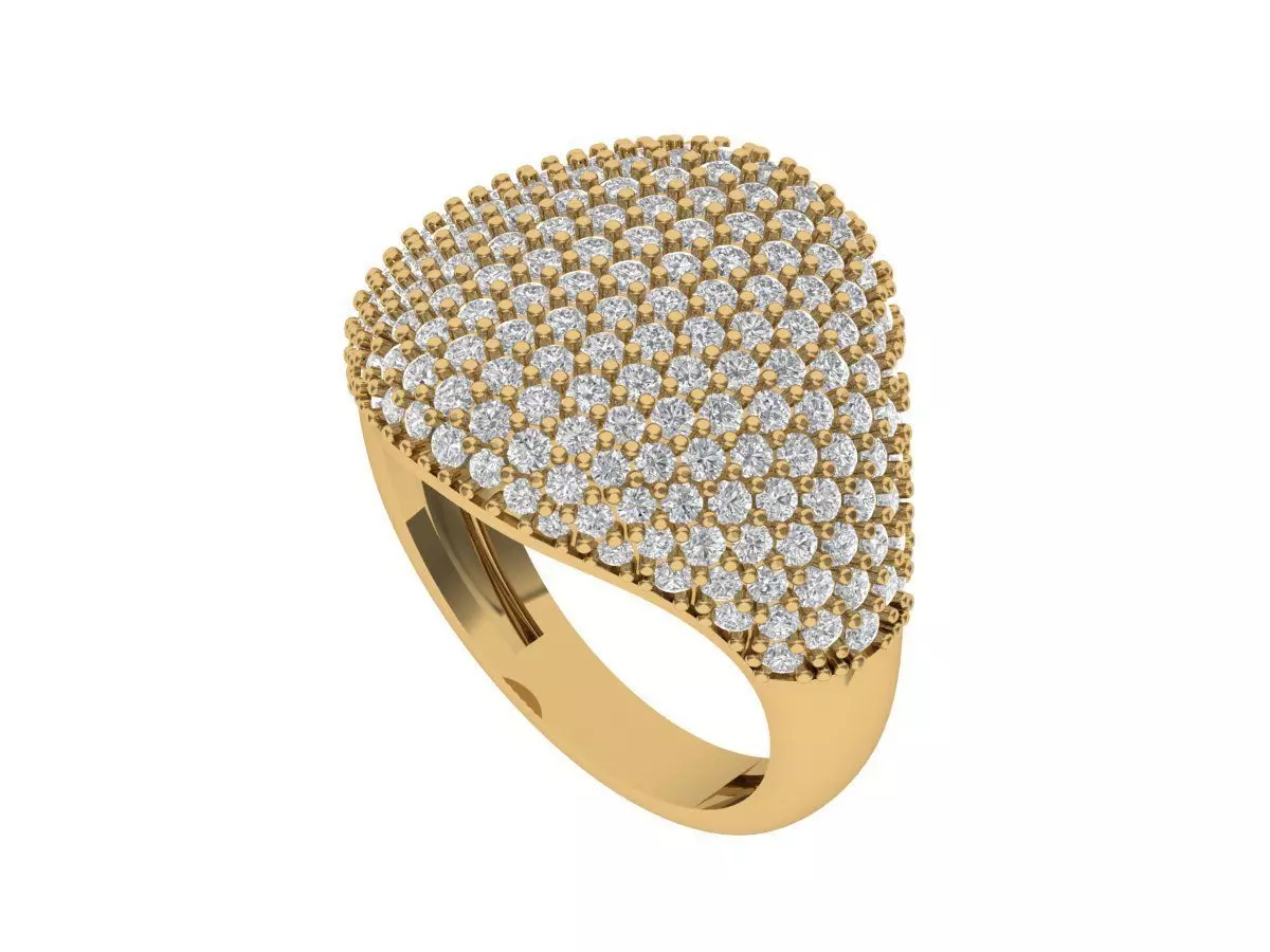 Solitaire ring 3D print model_4