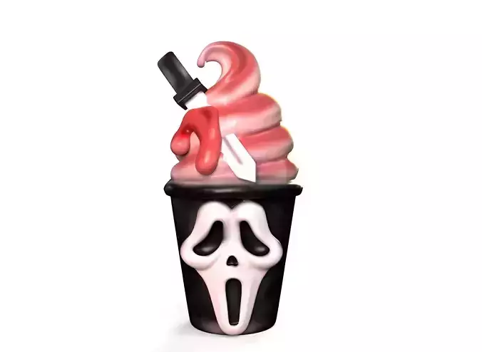 Ice cream GhostFace 3D print model